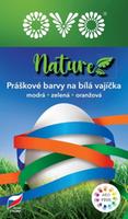 Barvy na velikonoční vajíčka OVO nature MODRÁ, ZELENÁ, ORANŽOVÁ