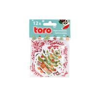 Papírové vánoční ozdoby TORO 7-8 cm 12ks