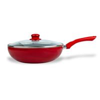 Pánev WOK s poklicí KITCHISIMO Rosso 28cm nep...