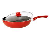 Pánev WOK s poklicí KITCHISIMO Rosso 28cm nep...