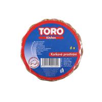 Korkový podtácek 6ks TORO 9,5cm kytička