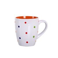 Hrnek s puntíky, keramika, objem 400 ml, assort