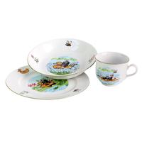 Dětská porcelánová jídelní sada THUN 3ks Krte...