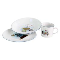 Dětská porcelánová jídelní sada THUN 3ks Krte...