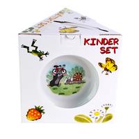 Dětská porcelánová jídelní sada THUN 3ks Krte...