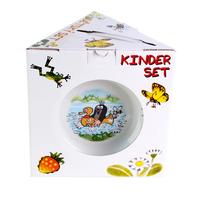Dětská porcelánová jídelní sada THUN 3ks Krte...
