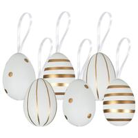 Velikonoční glamour kraslice 6cm 6ks