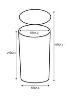 Plastový odpadkový koš HEIDRUN 1,5l