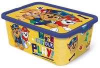 Plastový úložný box s víkem Paw Patrol 13l žlutý