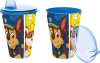 Plastový kelímek s pítkem Paw Patrol 430ml modrý