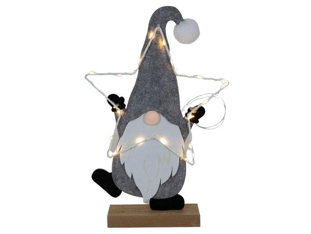 Plstěná figurka 35cm Santa LED světýlka