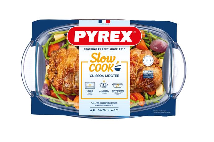Skleněná zapékací mísa PYREX s víkem 36x22cm/...