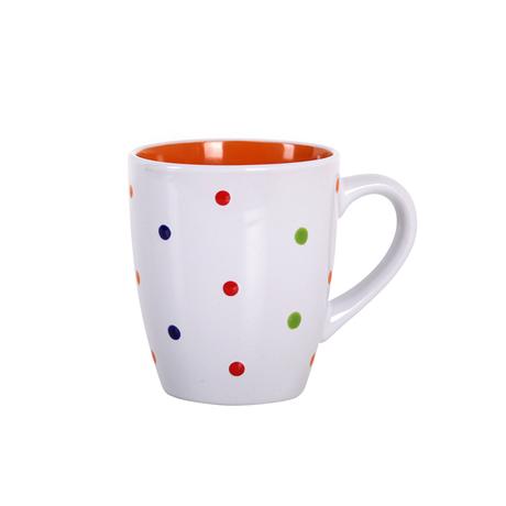 Hrnek s puntíky, keramika, objem 400 ml, asso...