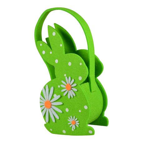Plstěný velikonoční košík 25cm zajíček