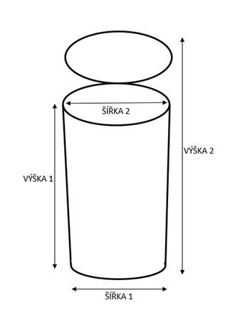 Plastový odpadkový koš HEIDRUN 1,5l