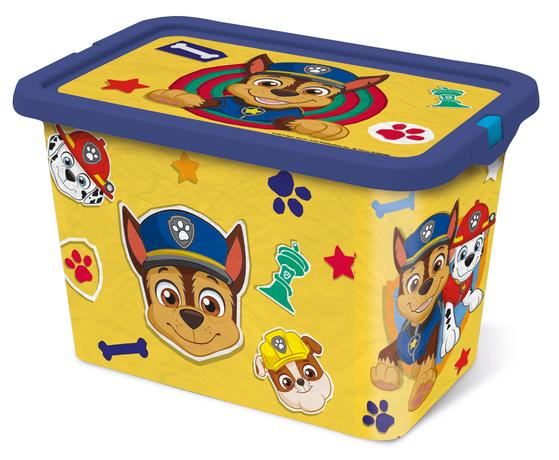 Plastový úložný box s víkem Paw Patrol 7l žlu...