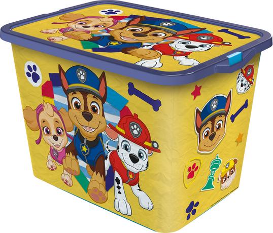 Plastový úložný box s víkem Paw Patrol 23l žl...