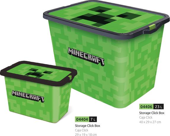 Plastový úložný box s víkem Minecraft 13l